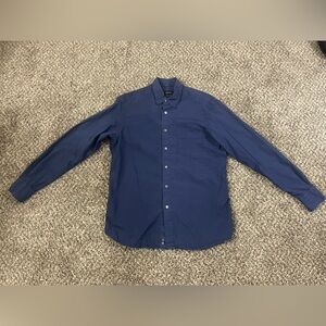 Ermenegildo zegna diamond texture dress shirt large navy